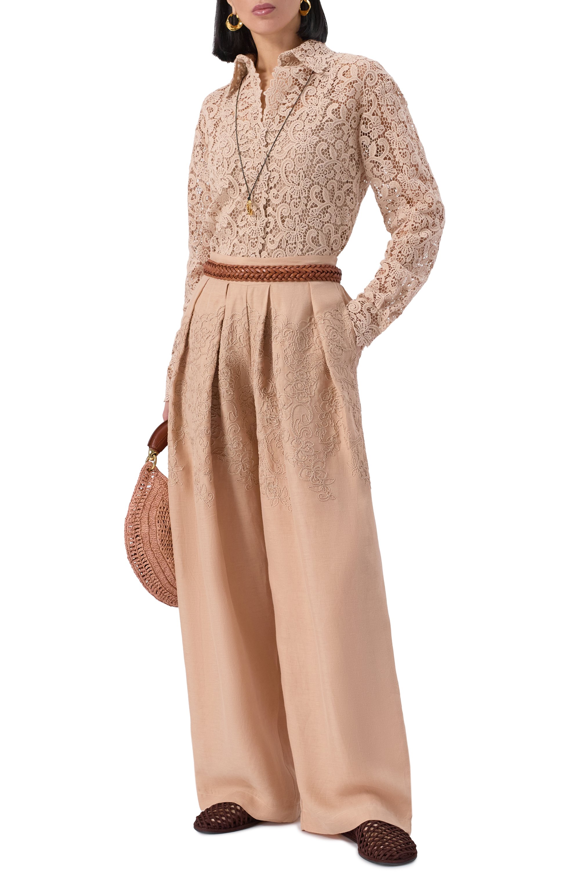 Замшевые сабо atik woven NEOUS темно-коричневого цвета по цене 97950 руб., арт. 00477B23, фото 2 Замшевые сабо atik woven NEOUS, арт. 00477B23, фото 2