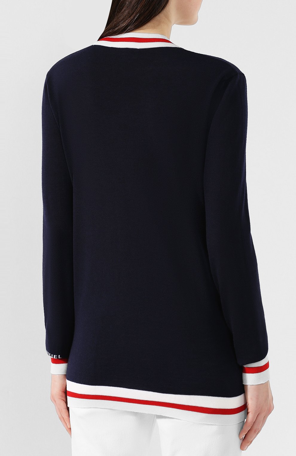 Шерстяной кардиган SONIA RYKIEL синего цвета по цене 58550 руб., арт. 13152115-PA, фото 4 Шерстяной кардиган SONIA RYKIEL, арт. 13152115-PA, фото 4