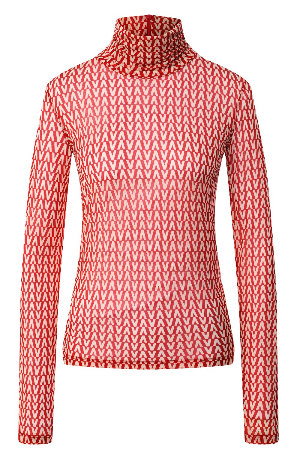 Водолазка из вискозы VALENTINO красного цвета по цене 59700 руб., арт. RB3MG00UGGP, фото 1 Водолазка из вискозы VALENTINO, арт. RB3MG00UGGP, фото 1