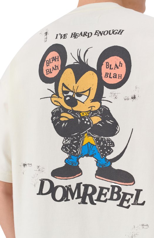 Хлопковая футболка DOMREBEL M BLABLA/T-SHIRT Кремовый  M BLABLA/T-SHIRT Фото 5