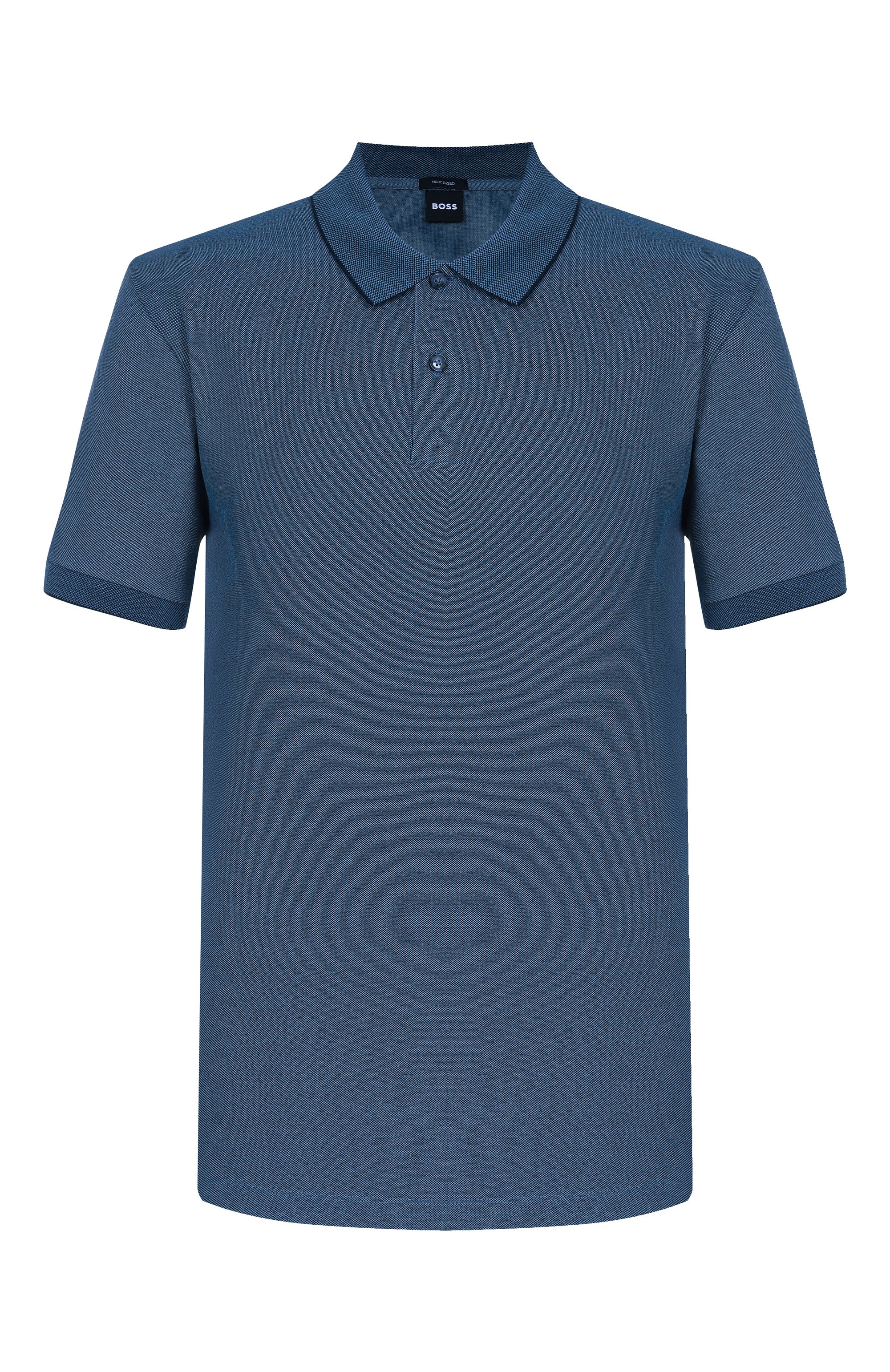 Поло BOSS синего цвета по цене 19950 руб., арт. 50554117, фото 1 Поло BOSS, арт. 50554117, фото 1