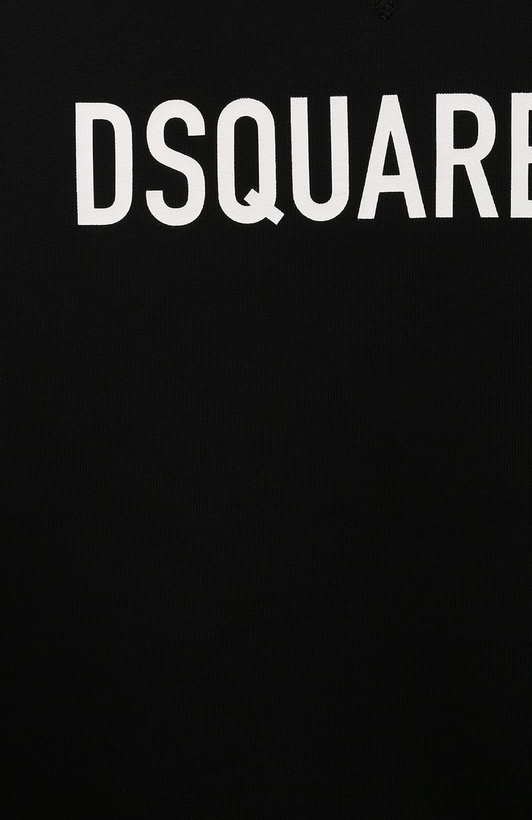 Детский хлопковый свитшот DSQUARED2 черного цвета, арт. DQ2009/D0A4D | Фото 3 (Материал внешний: Хлопок; Драгоценные камни: Проставлено; Рукава: Длинные; Материал сплава: Проставлено; Мальчики Кросс-КТ: Свитшот-одежда; Ростовка одежда: 8 лет | 128 см, 16 лет | 164 см, 6 лет | 116 см, 10 - 11 лет | 140 - 146см, 4 года | 104 см, 13 - 15 лет | 158 см)