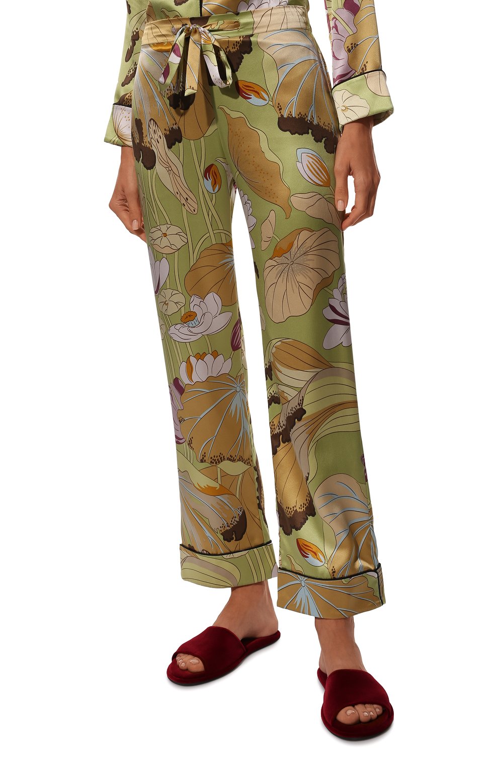 Шелковая пижама OLIVIA VON HALLE салатового цвета по цене 69950 руб., арт. AW2111, фото 5 Шелковая пижама OLIVIA VON HALLE, арт. AW2111, фото 5