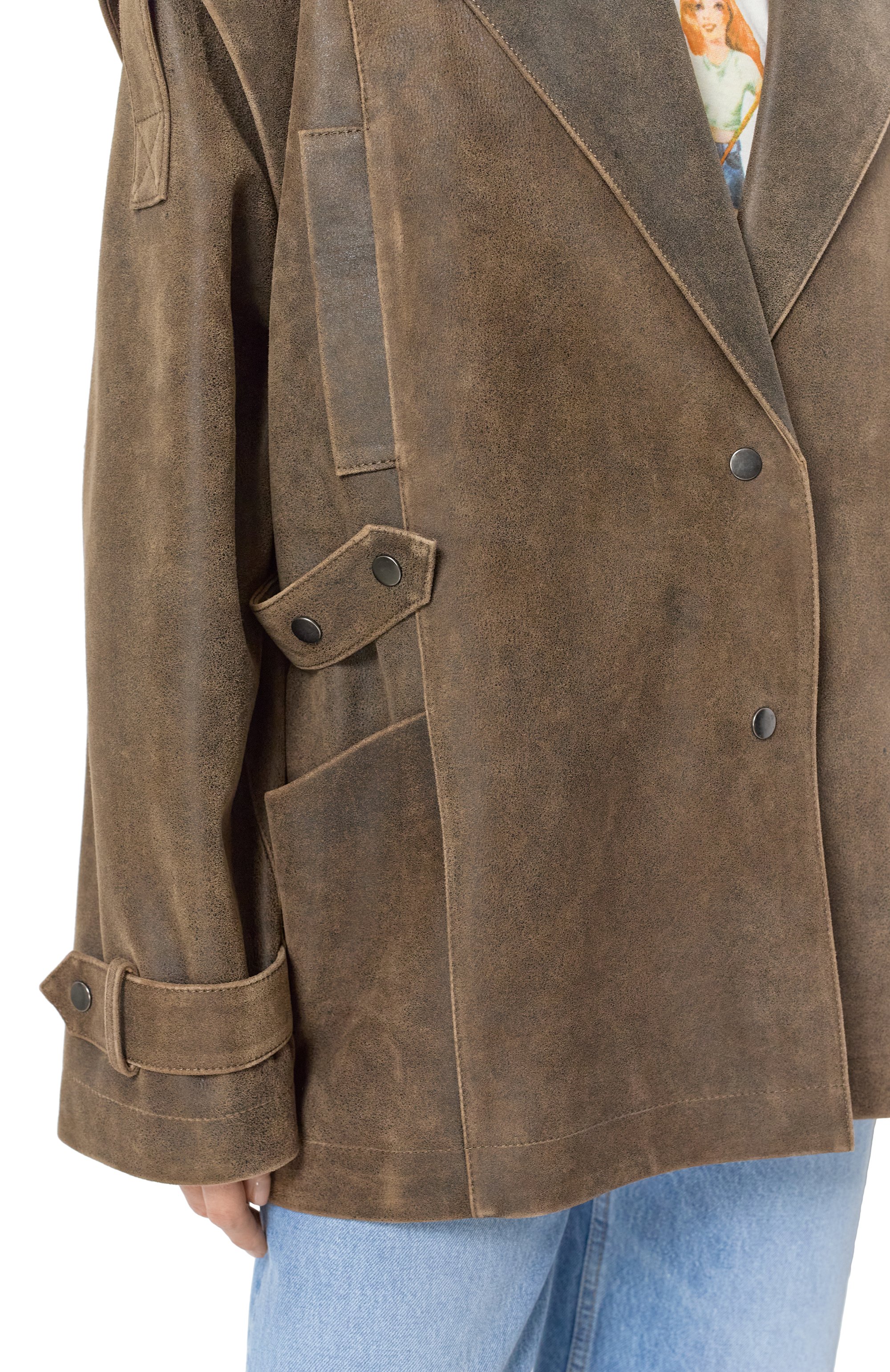 Кожаная куртка RUBAN коричневого цвета по цене 336730 руб., арт. RFW24/25-22.1.29.16, фото 5 Кожаная куртка RUBAN, арт. RFW24/25-22.1.29.16, фото 5