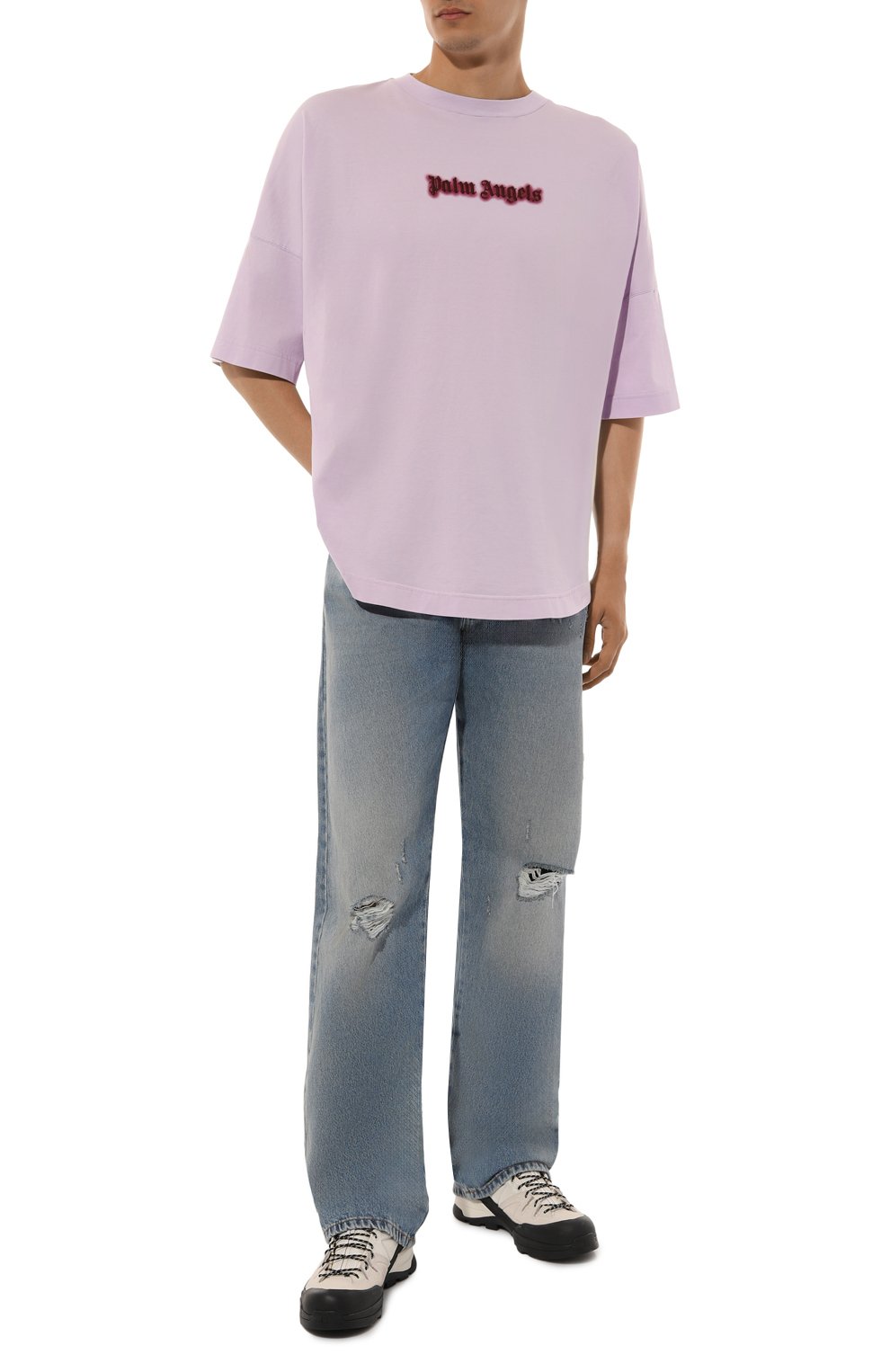 Хлопковая футболка PALM ANGELS, арт. PMAA002F24JER004, фото 2