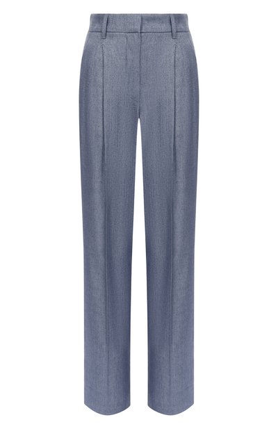 Женские брюки изо льна и шерсти BRUNELLO CUCINELLI, арт. MP510P9019