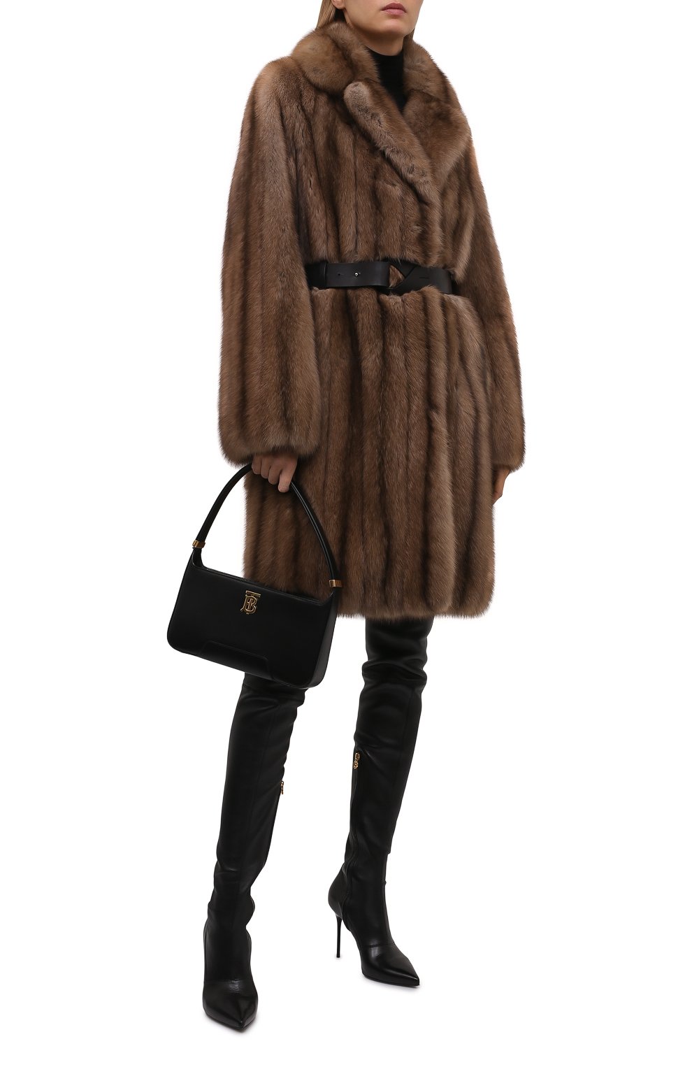 Шуба из меха соболя YVES SALOMON, арт. 20WYM42797ZICV, фото 2