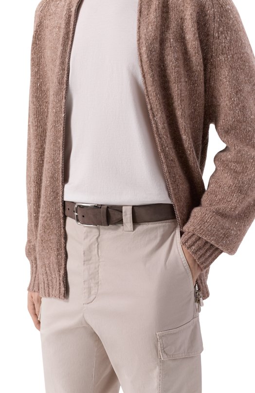 Замшевый ремень MVST 67U.0008/NUBUCK/LEATHER Бежевый  67U.0008/NUBUCK/LEATHER Фото 2