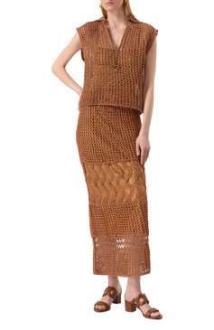 Женские кожаные мюли BOUGEOTTE коричневого цвета, арт. HS55S-LEGANA-RUST | Фото 2 (Каблук высота: Низкий; Подошва: Плоская; Материал внутренний: Натуральная кожа; Материал внешний: Натуральная кожа; Каблук тип: Устойчивый)