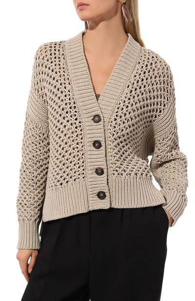 Хлопковый кардиган BRUNELLO CUCINELLI, арт. M8E00B1045, фото 3