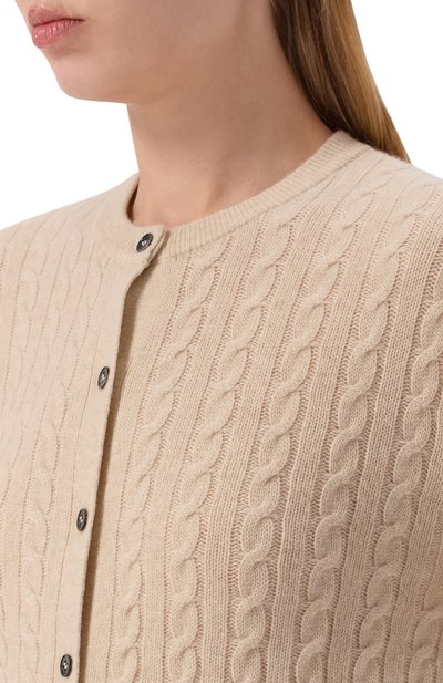 Кашемировый кардиган 12 STOREEZ бежевого цвета по цене 29000 руб., арт. 135316, фото 5 Кашемировый кардиган 12 STOREEZ, арт. 135316, фото 5