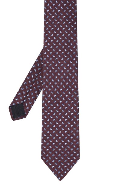 Шелковый галстук CORNELIANI бордового цвета по цене 12150 руб., арт. 86U302-0820317/00, фото 2 Шелковый галстук CORNELIANI, арт. 86U302-0820317/00, фото 2