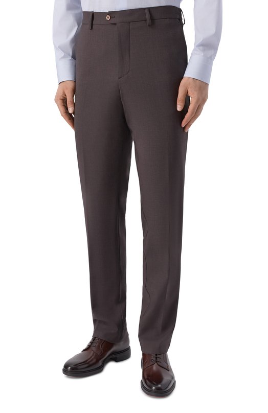 Шерстяные брюки Marco Pescarolo VENT0/5320 Коричневый  VENT0/5320 Фото 3