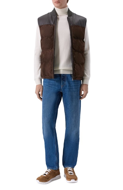 Замшевые кроссовки Kiton USSA077N0010820 Коричневый  USSA077N0010820 Фото 2