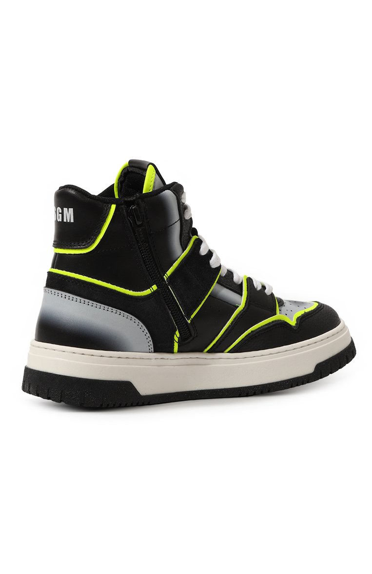 Высокие кеды из кожи MSGM KIDS, арт. 76234/36-40, фото 1