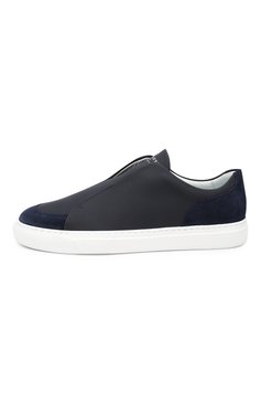 Мужские кожаные кеды HARRYS OF LONDON темно-синего цвета, арт. JAUNTY TECH LEATHER/SUEDE | Фото 3 (Материал внутренний: Натуральная кожа; Подошва: Плоская; Статус проверки: Проверена категория; Материал утеплителя: Без утеплителя; Стили: Классический; Драгоценные камни: Проставлено; Материал сплава: Проставлено; Материал внешний: Натуральная кожа; Кросс-КТ: Низкие)