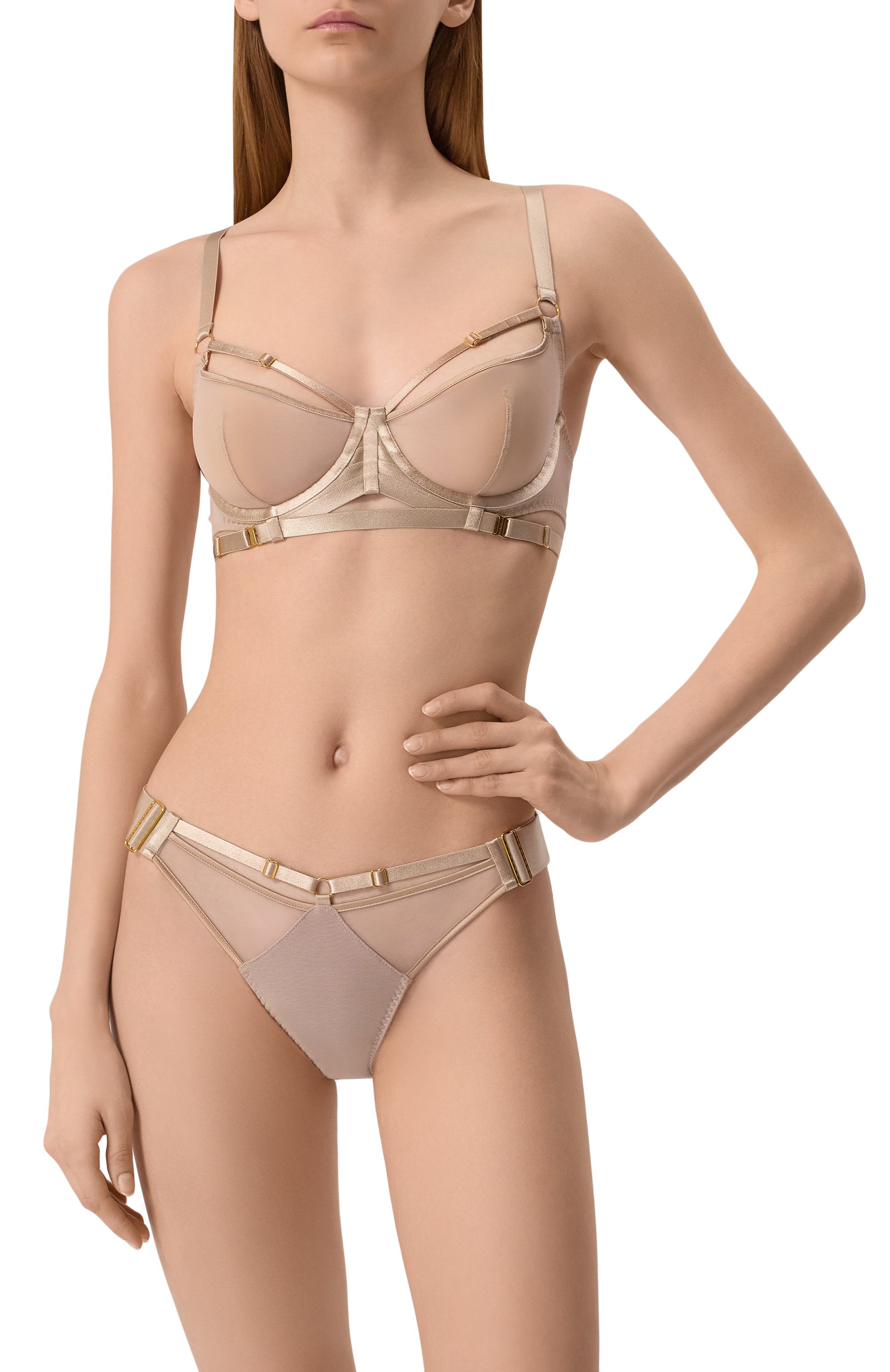 Бюстгальтер-балконет BORDELLE бежевого цвета по цене 44000 руб., арт. SIGB26CA, фото 2 Бюстгальтер-балконет BORDELLE, арт. SIGB26CA, фото 2