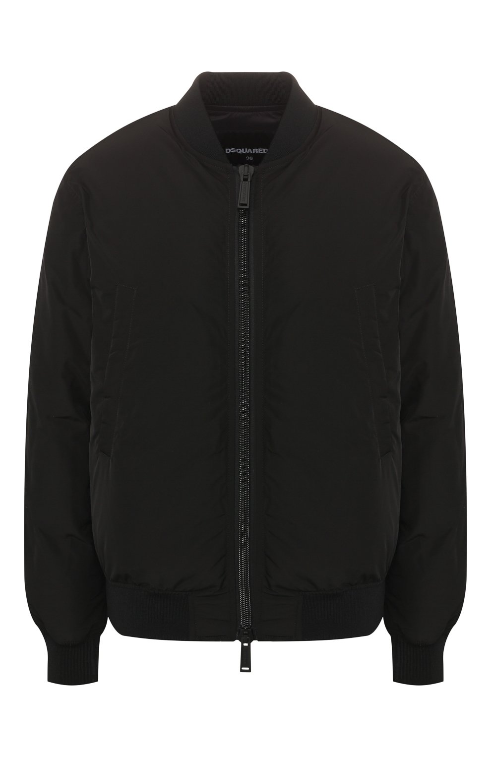 Пуховый бомбер DSQUARED2 черного цвета по цене 52050 руб., арт. S75AM0686/S52109, фото 1 Пуховый бомбер DSQUARED2, арт. S75AM0686/S52109, фото 1