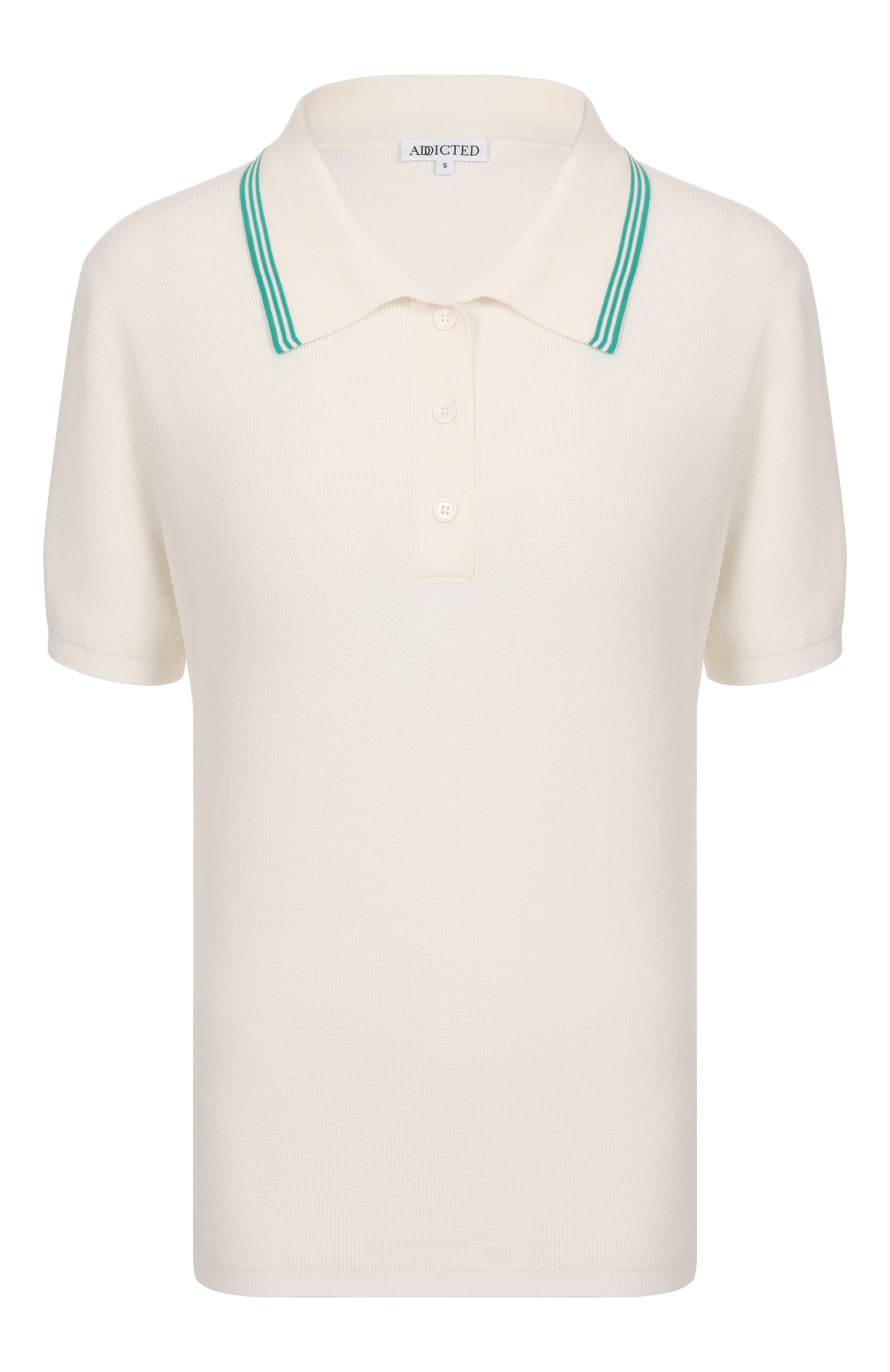 Хлопковое поло ADDICTED кремового цвета по цене 22200 руб., арт. TC2502.686-719, фото 1 Хлопковое поло ADDICTED, арт. TC2502.686-719, фото 1