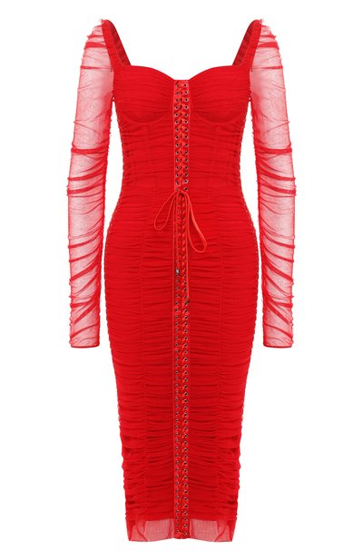 Женское платье из смеси шелка и хлопка DOLCE & GABBANA, арт. F6C20T/FLEAA