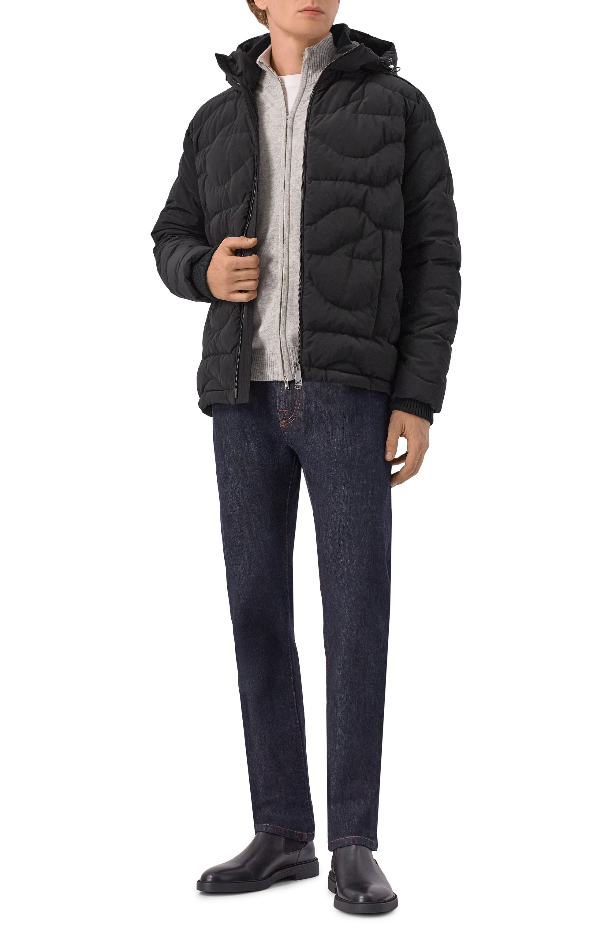 Пуховик PAUL&SHARK черного цвета по цене 93700 руб., арт. 15312660, фото 2 Пуховик PAUL&SHARK, арт. 15312660, фото 2