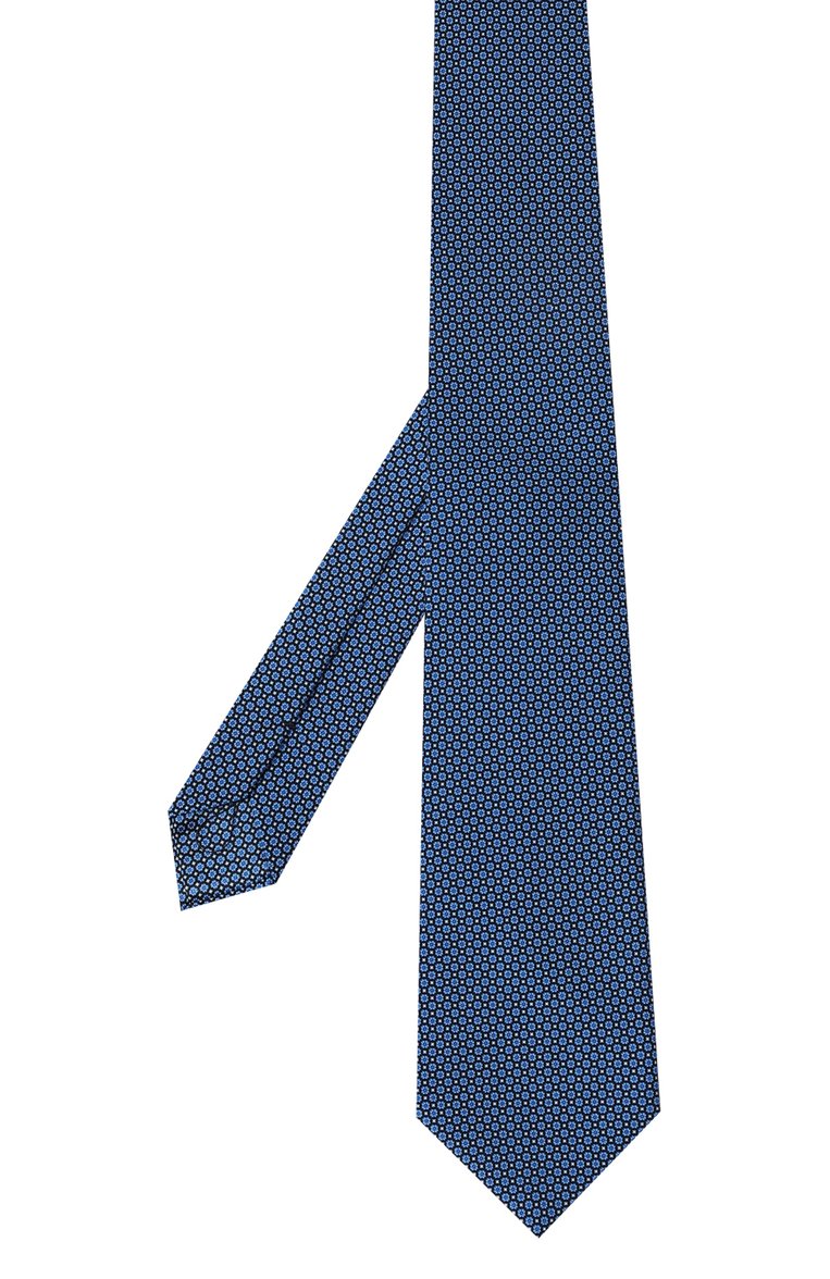 Мужской комплект из галстука и платка STEFANO RICCI темно-синего цвета, арт. DH/49100 | Фото 3 (Принт: С принтом; Материал: Текстиль, Шелк; Материал сплава: Проставлено; Нос: Не проставлено)