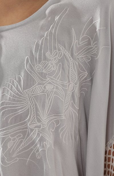 Туника из вискозы A MERE CO серебряного цвета по цене 62450 руб., арт. AMC/R19004, фото 5 Туника из вискозы A MERE CO, арт. AMC/R19004, фото 5