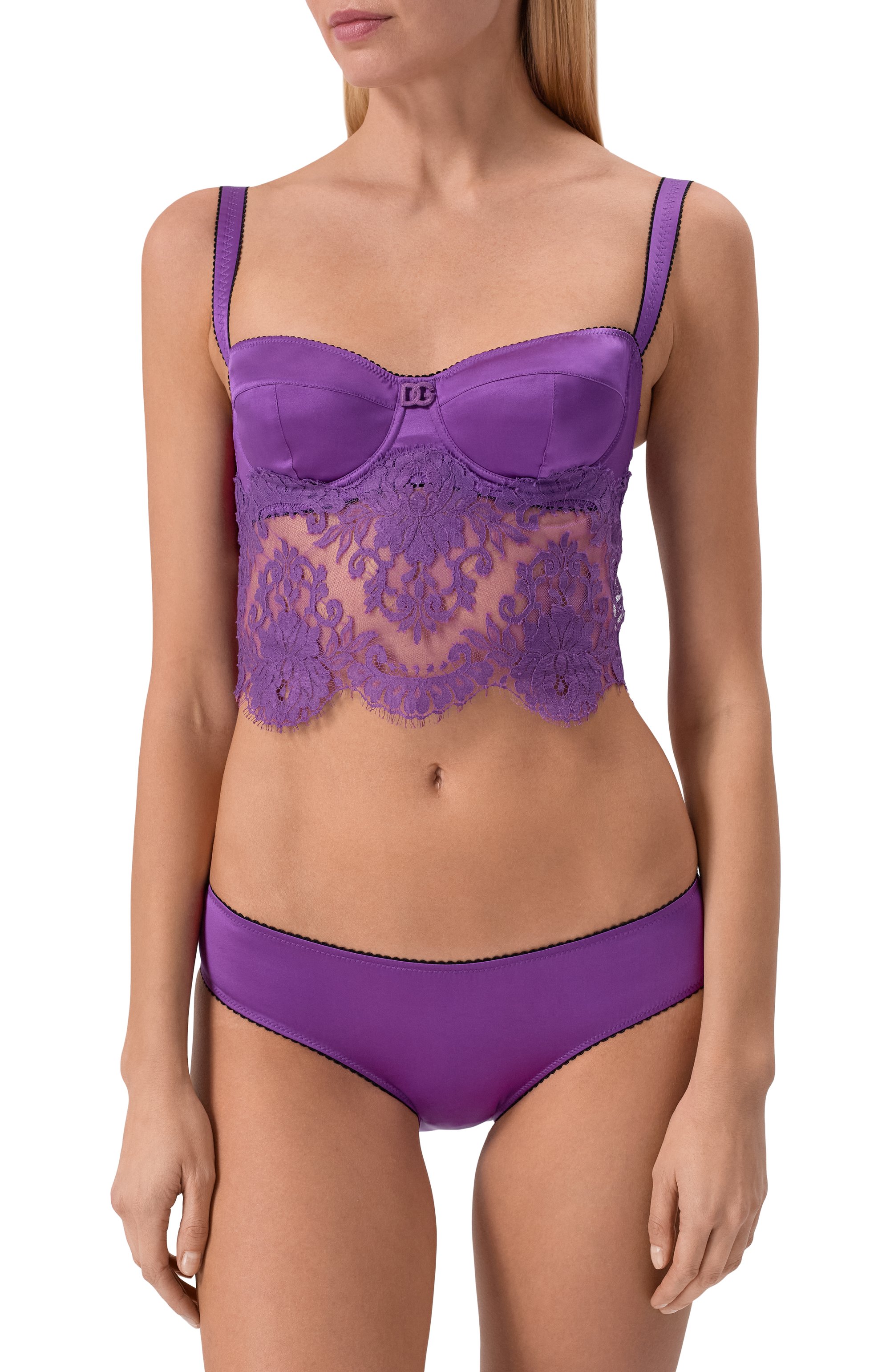 Бюстгальтер-балконет из шелка и хлопка DOLCE & GABBANA, арт. 07A43T/0N08P, фото 2