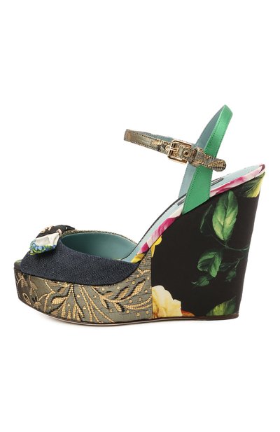 Текстильные босоножки bianca DOLCE & GABBANA, арт. CZ0259/A0661, фото 3