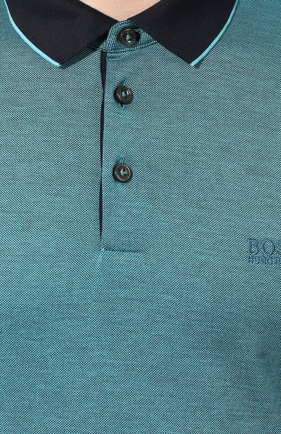 Хлопковое поло BOSS, арт. 50403124, фото 5