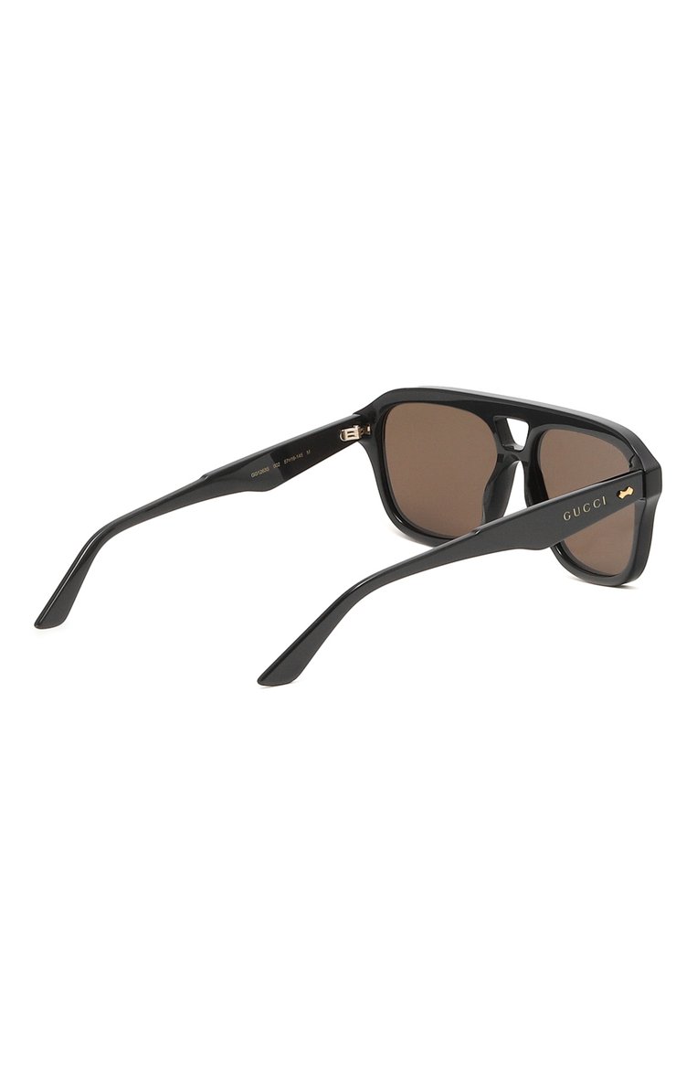 Мужские солнцезащитные очки GUCCI черного цвета, арт. GG1263S 002 | Фото 4 (Нос: Не проставлено; Региональные ограничения белый список (Axapta Mercury): Не проставлено; Тип очков: С/з; Кросс-КТ: С/з-мужское; Материал: Пластик; Оптика Гендер: оптика-мужское; Очки форма: Авиаторы)