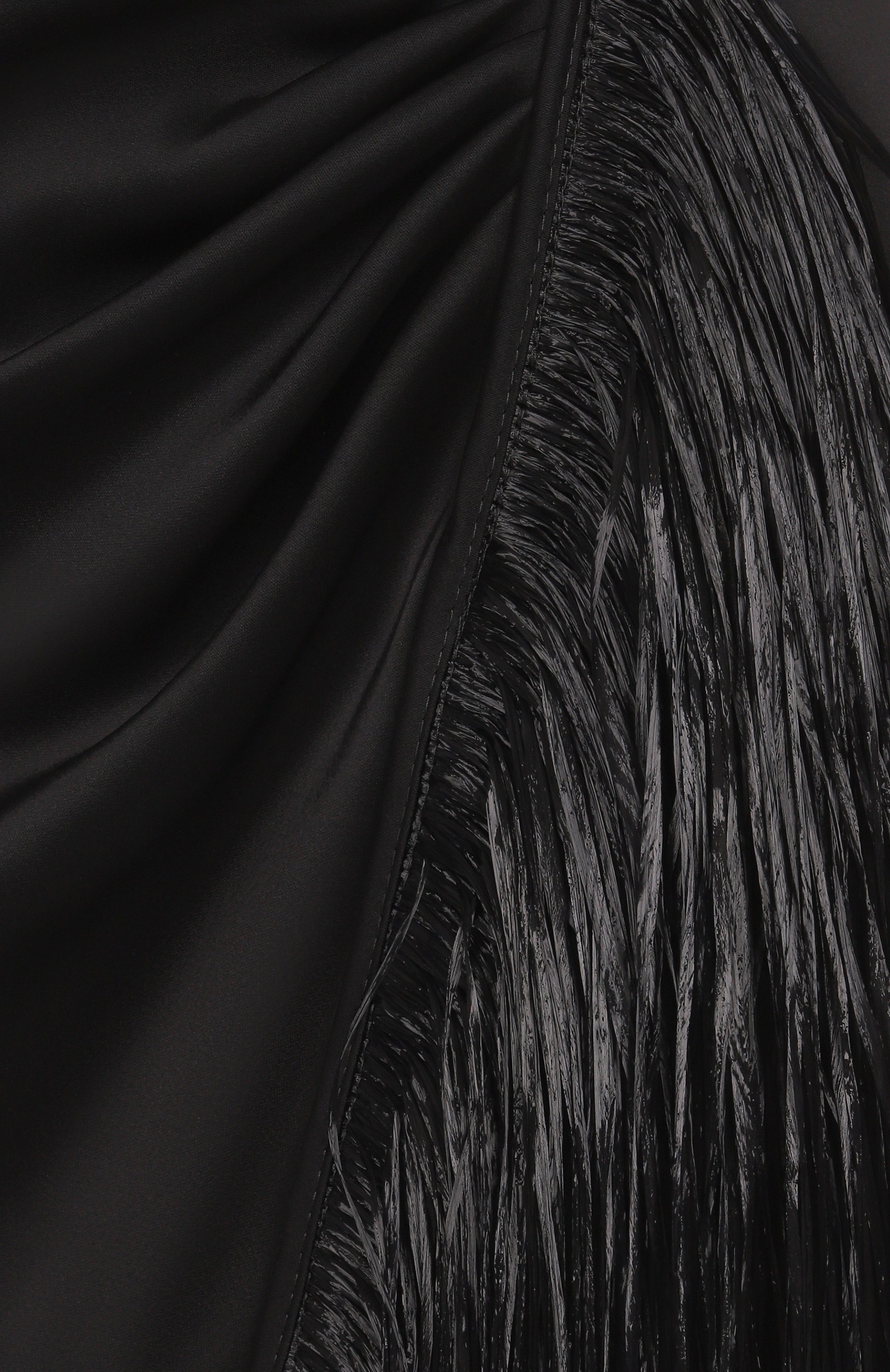 Атласная юбка DAVID KOMA черного цвета по цене 152000 руб., арт. RE25DK81S, фото 6 Атласная юбка DAVID KOMA, арт. RE25DK81S, фото 6