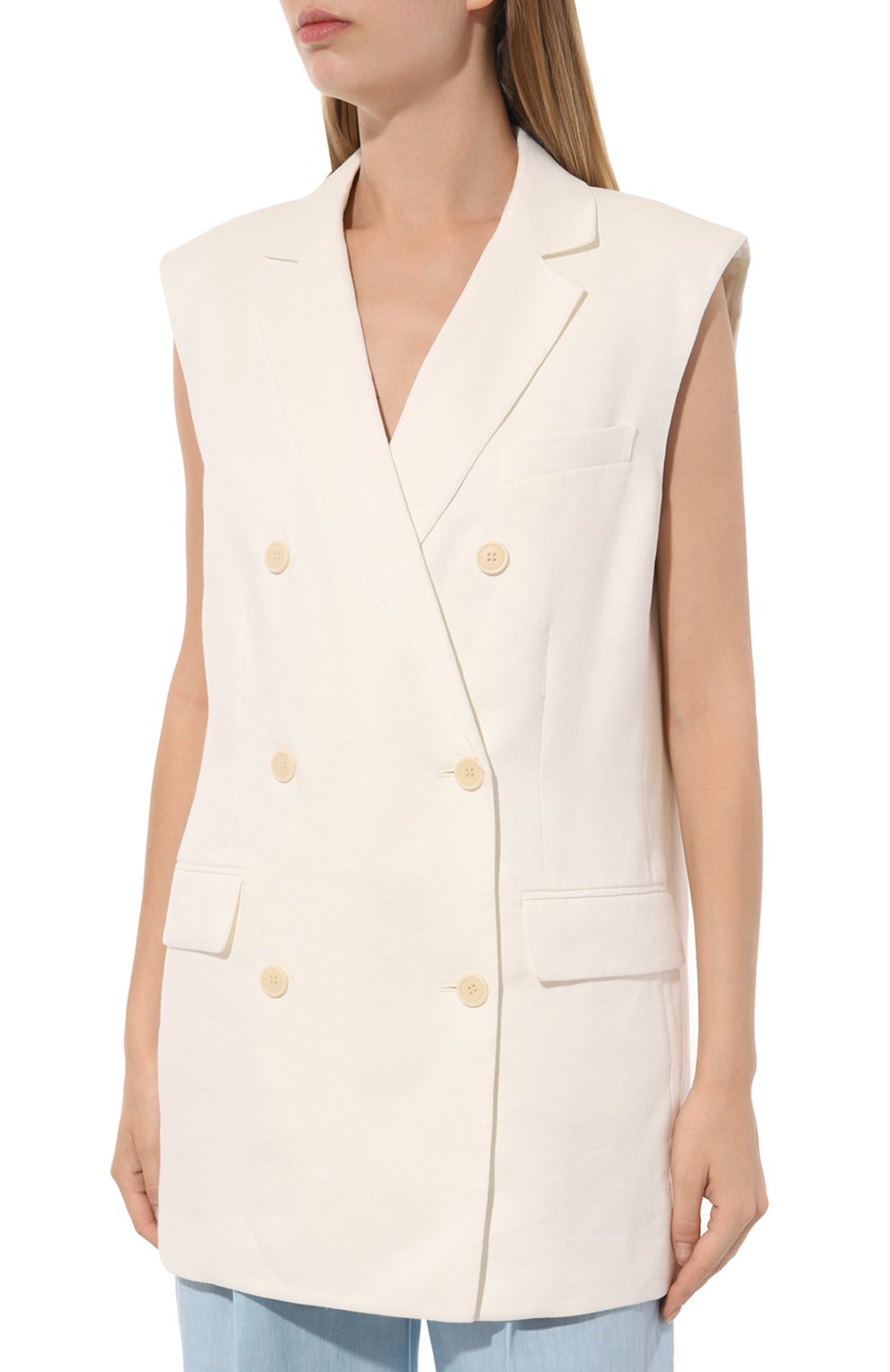 Жилет изо льна и вискозы THEORY, арт. 00403101, фото 3