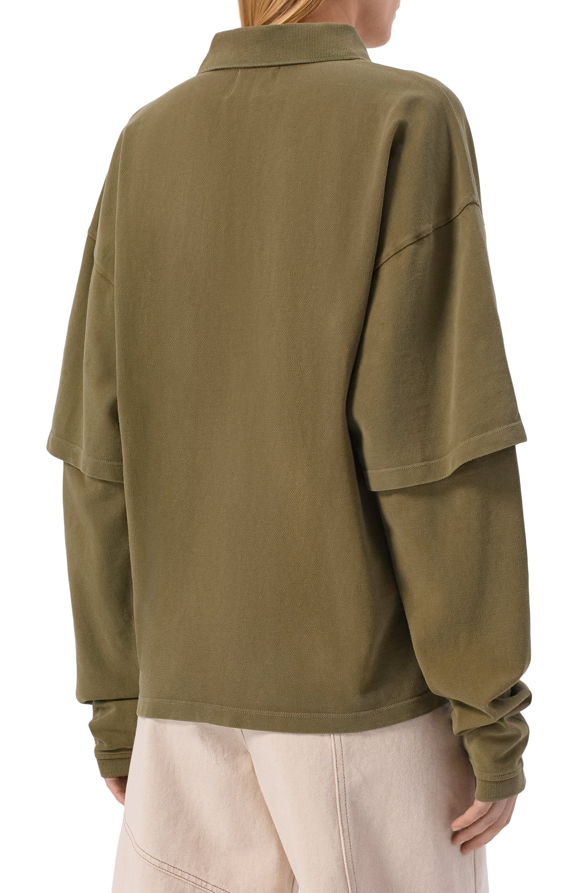 Хлопковое поло HALFBOY, арт. HS261WT003 PK002/L0NGSLEEVE P0L0, фото 4