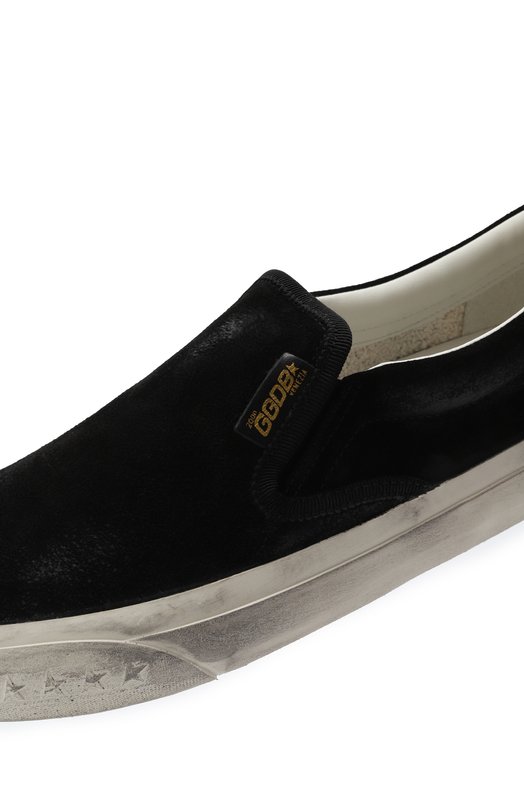 Замшевые слипоны VCE Penstar Golden Goose Deluxe Brand GWF00306.F006949 Чёрный  GWF00306.F006949 Фото 7