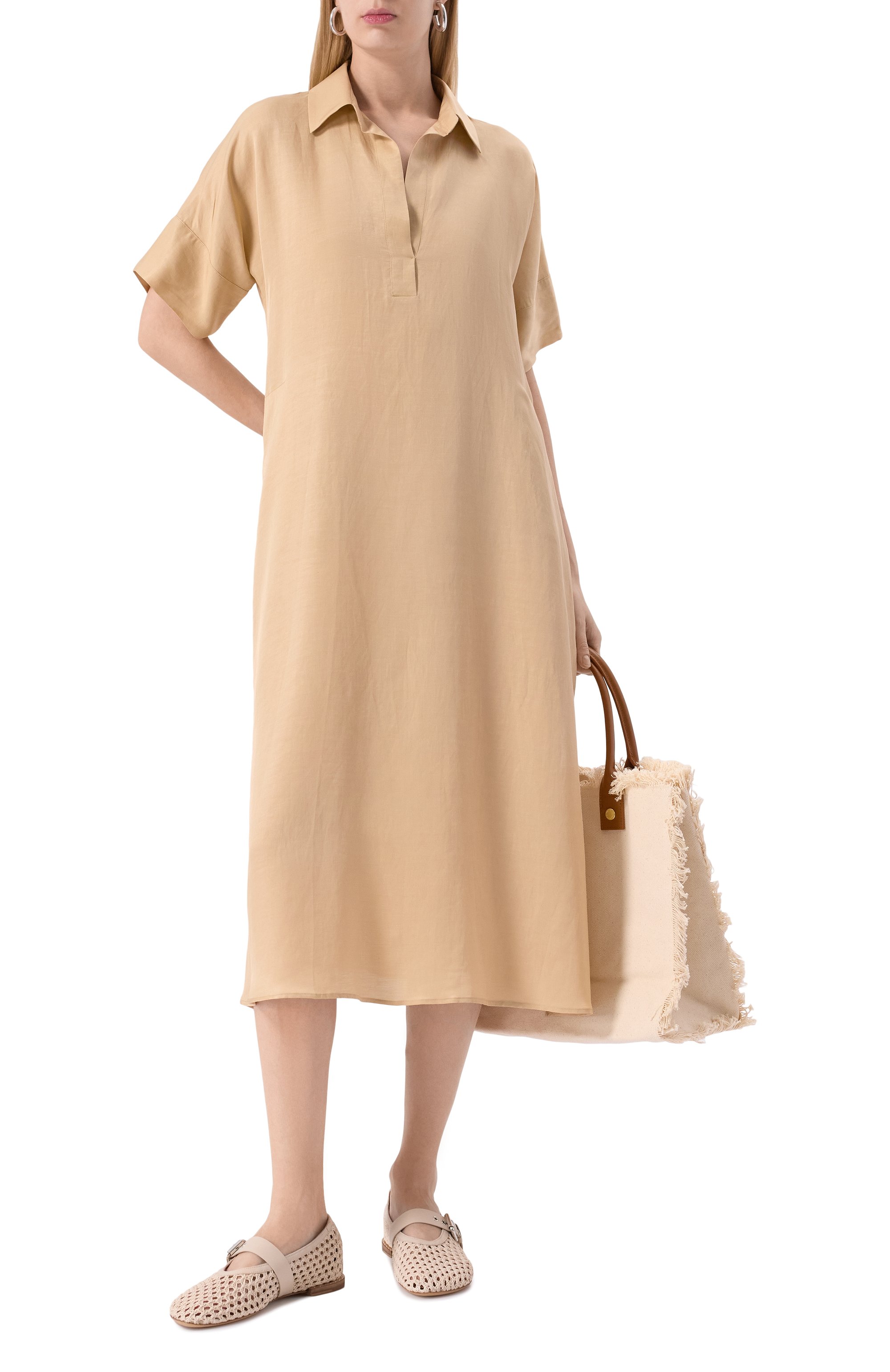 Платье из вискозы и льна ANTONELLI FIRENZE, арт. L6579N/922, фото 2