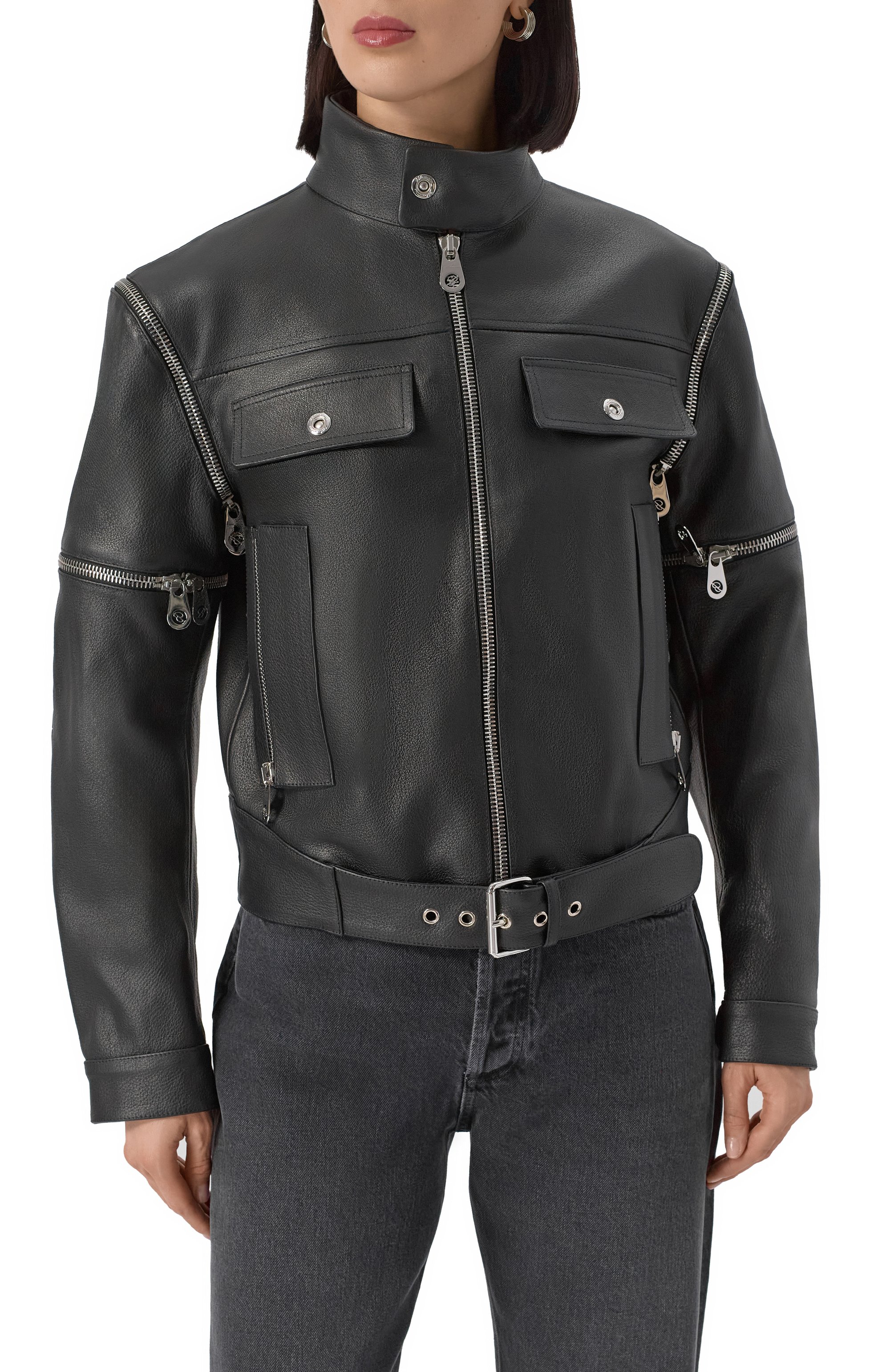 Кожаная куртка BLUMARINE, арт. 2L085A, фото 3