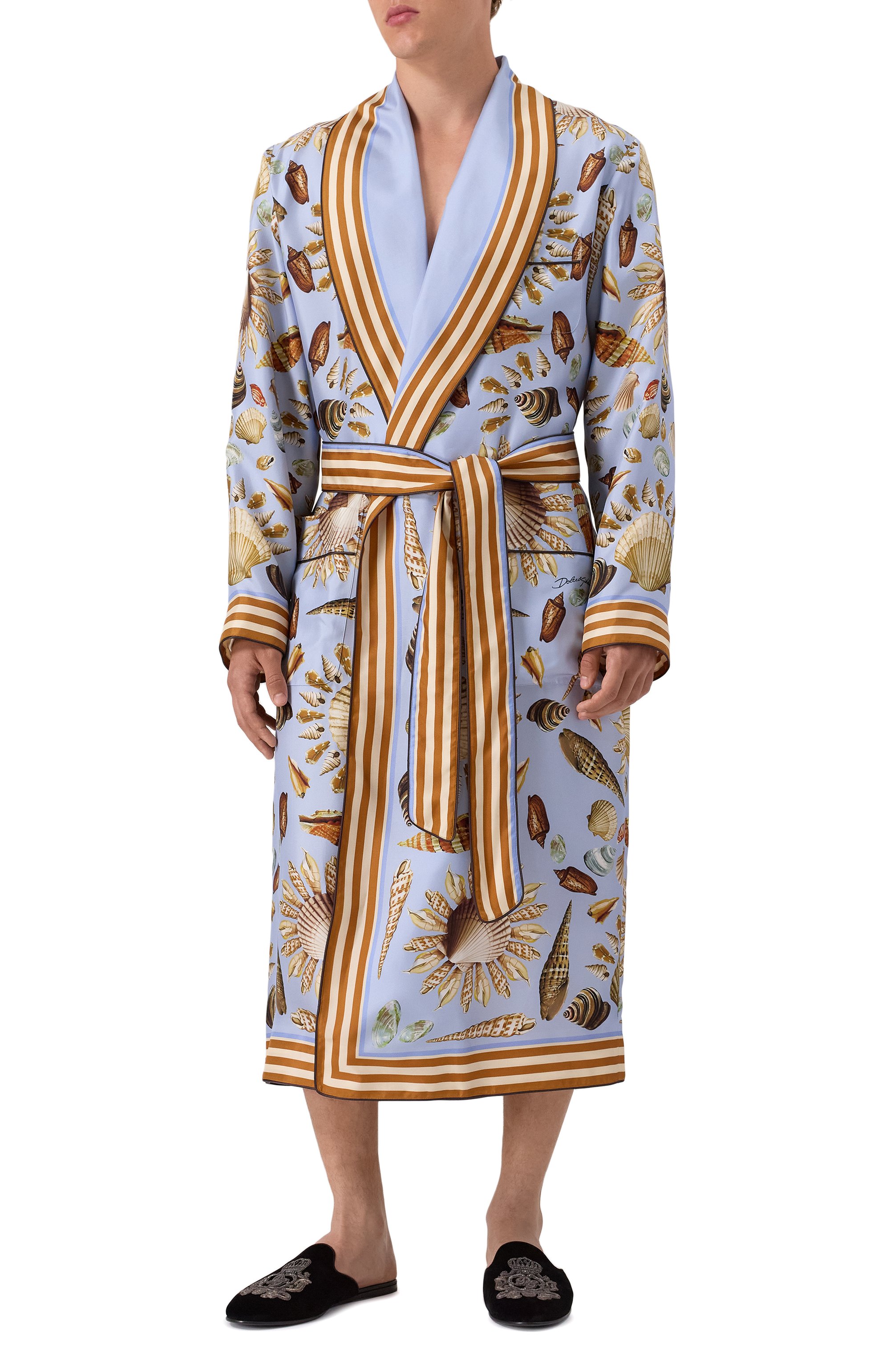 Шелковый халат DOLCE & GABBANA, арт. G031TT/HI1ZB, фото 3