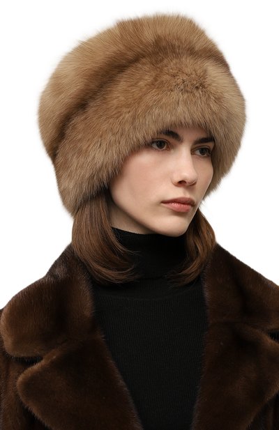 Шапка-кубанка из меха норки и соболя VICTORIA KUSENKOVA, арт. 061813605455, фото 2
