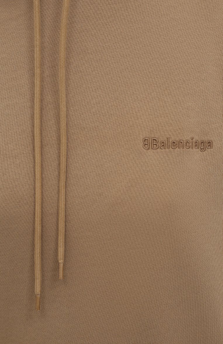 Женский хлопковое худи BALENCIAGA бежевого цвета, арт. 578135/TKVB5 | Фото 5 (Рукава: Длинные; Длина (для топов): Удлиненные; Материал сплава: Проставлено; Материал внешний: Хлопок; Стили: Спорт-шик; Женское Кросс-КТ: Худи-одежда; Драгоценные камни: Проставлено)