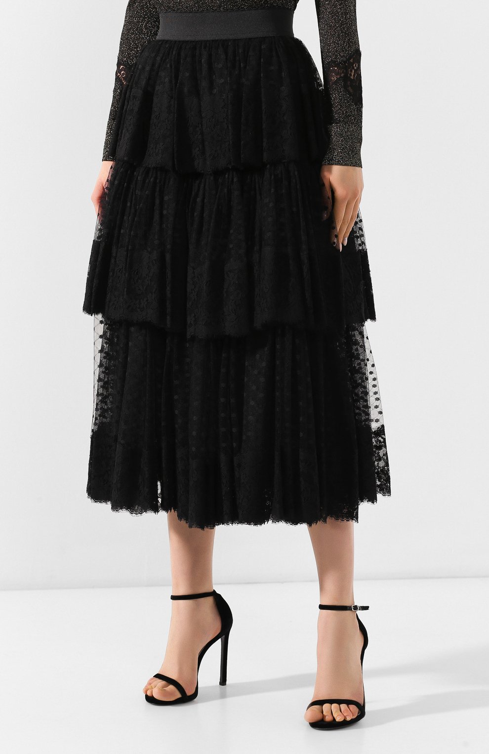 Многослойная юбка-миди DOLCE & GABBANA, арт. F4A6XT/FLMJT, фото 3