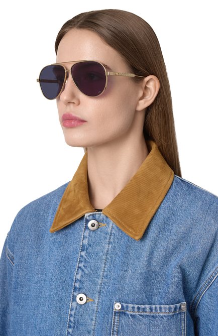 Женские солнцезащитные очки DIOR EYEWEAR синего цвета, арт. DI0RCANNAGE A1U B0B0 | Фото 2 (Региональные ограничения белый список (Axapta Mercury): Не проставлено; Материал: Металл; Нос: Не проставлено)
