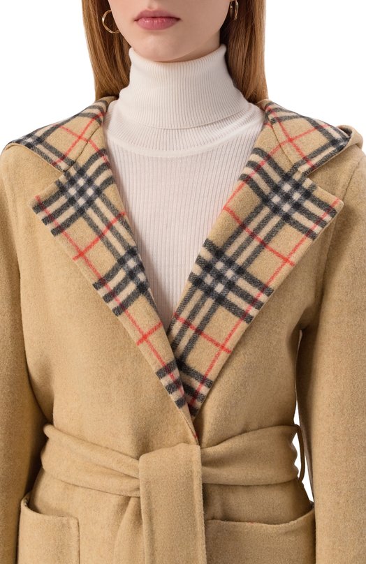 Двустороннее пальто Burberry 8113069 Бежевый  8113069 Фото 5