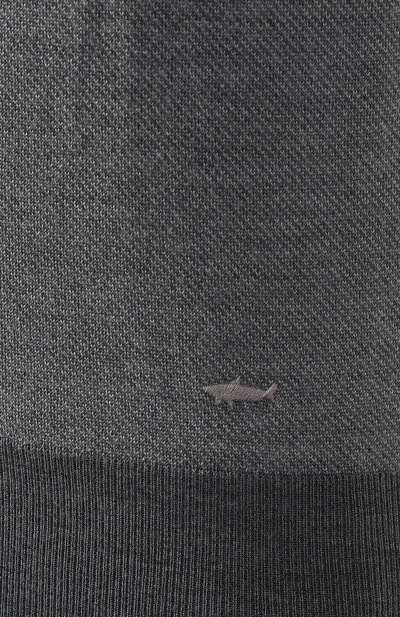 Джемпер из смеси шерсти и кашемира PAUL&SHARK серого цвета по цене 43800 руб., арт. A19P1156, фото 5 Джемпер из смеси шерсти и кашемира PAUL&SHARK, арт. A19P1156, фото 5
