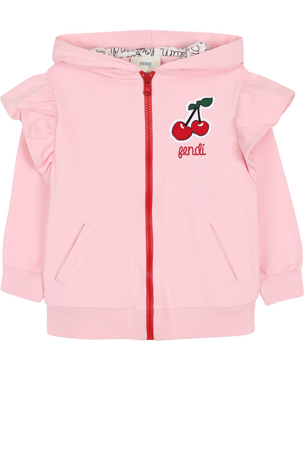 Хлопковый кардиган на молнии с капюшоном FENDI, арт. JFH050/5V0/3A-5A, фото 1