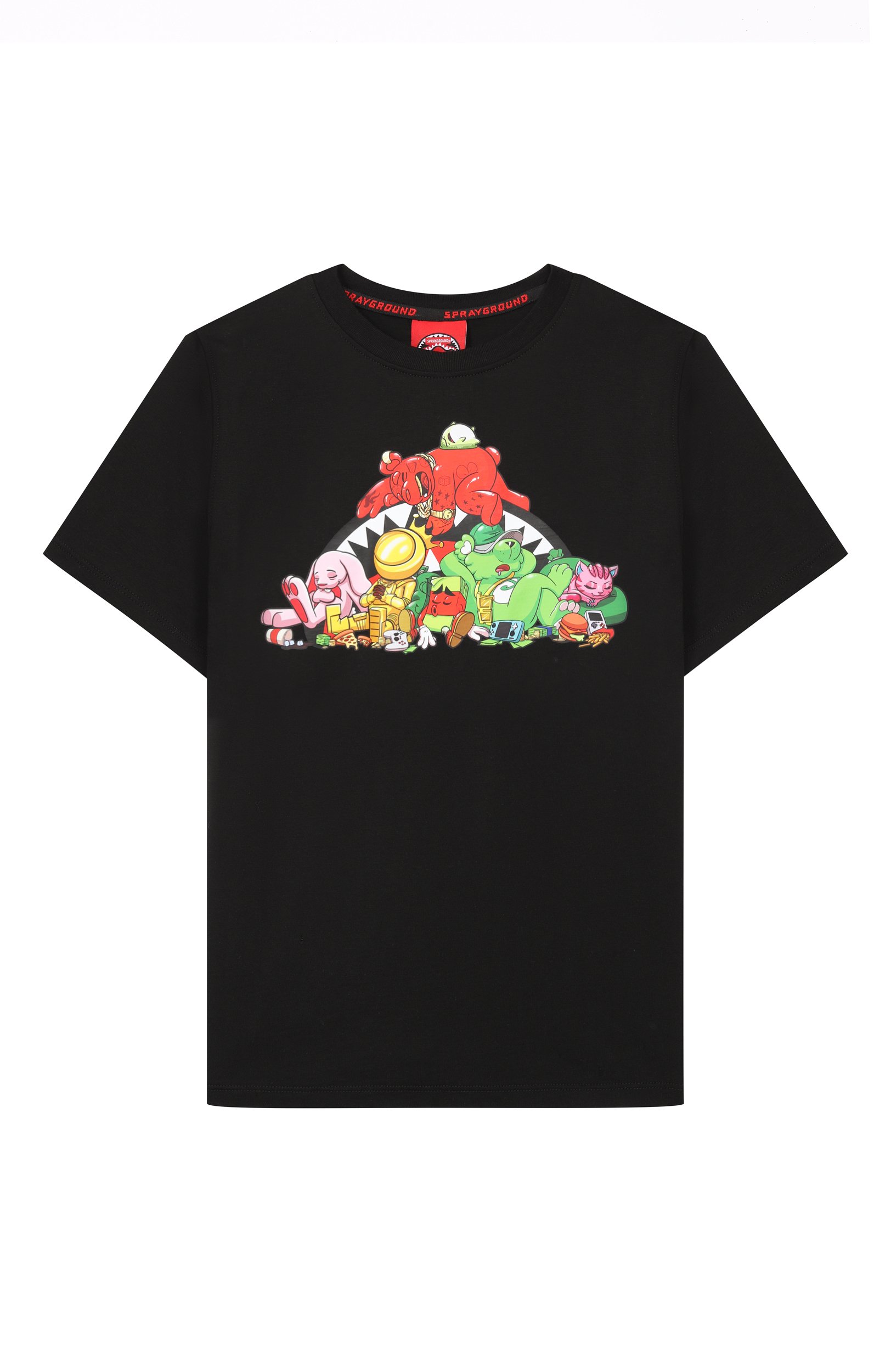 Хлопковая футболка SPRAYGROUND, арт. SPY1536BLK/SLEEPY SPRAY SQUAD REGULAR T-SHIRT BLK, фото 1