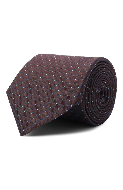 Шелковый галстук Canali 18/HJ04530 Коричневый 18/HJ04530