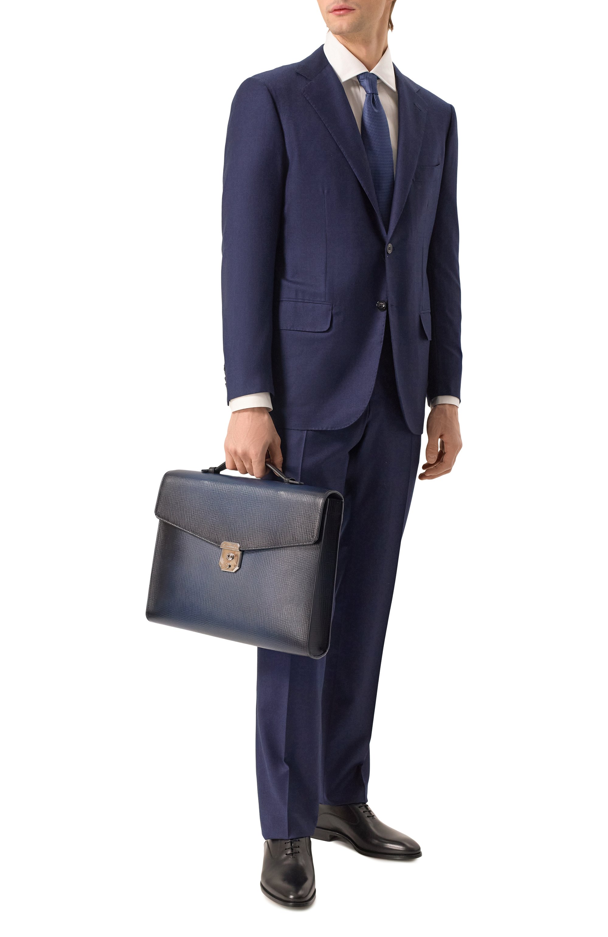 Портфель SANTONI темно-синего цвета по цене 207000 руб., арт. UFBBA1992F0-ATU6U50, фото 7 Портфель SANTONI, арт. UFBBA1992F0-ATU6U50, фото 7