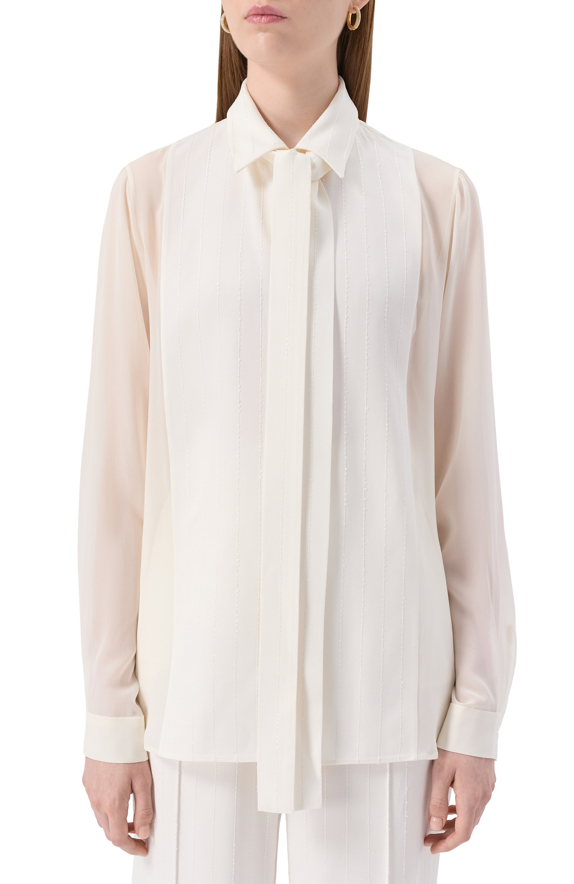 Блузка из вискозы и шелка ELIE SAAB, арт. SH082NP25/CD019, фото 3