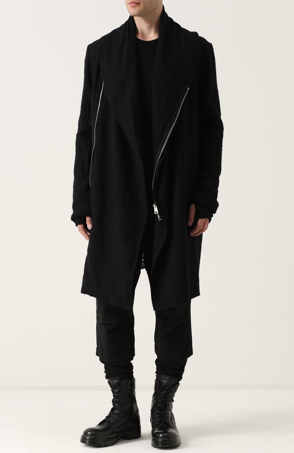 Удлиненный вязаный кардиган из смеси шерсти и вискозы на молнии ANDREA YA'AQOV, арт. 18MGIC32, фото 2